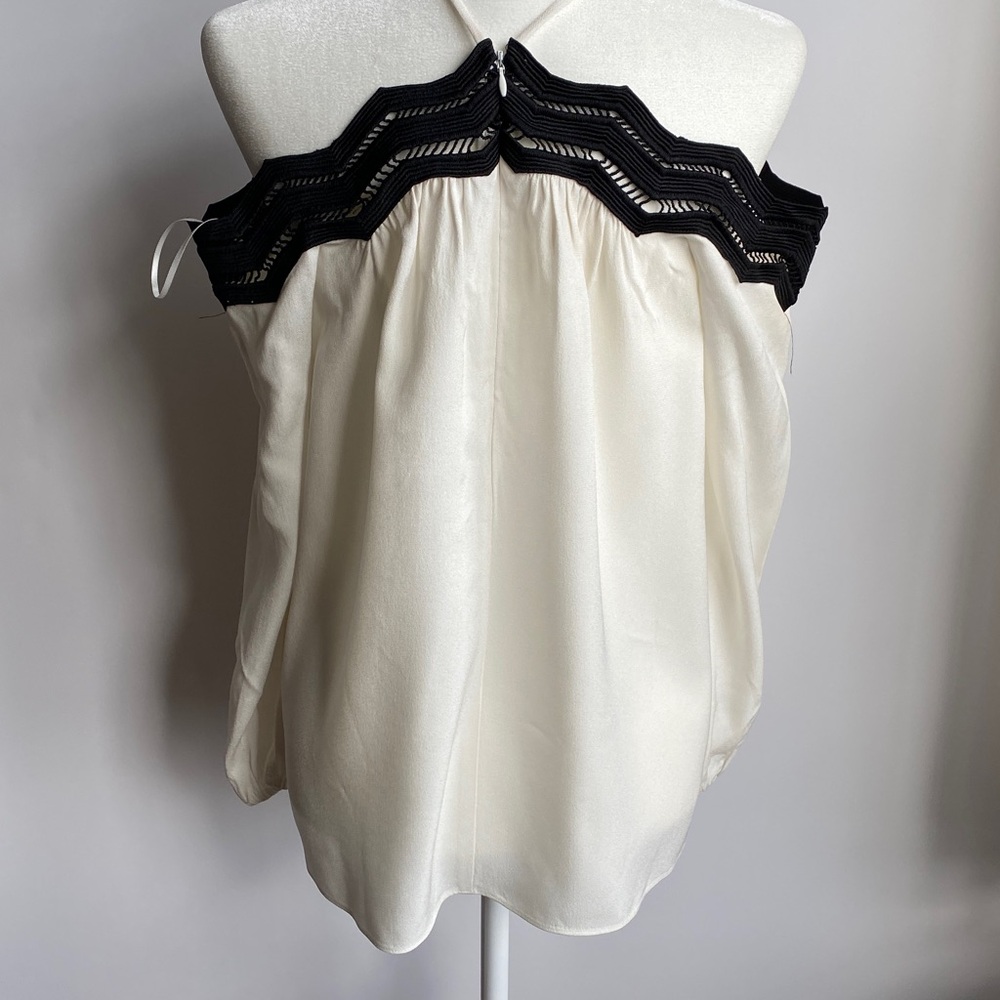 Ramy Brook Sandy Off The Shoulder Lace Trim Flowy Blouse *Stain* - Picture 6 of 12
